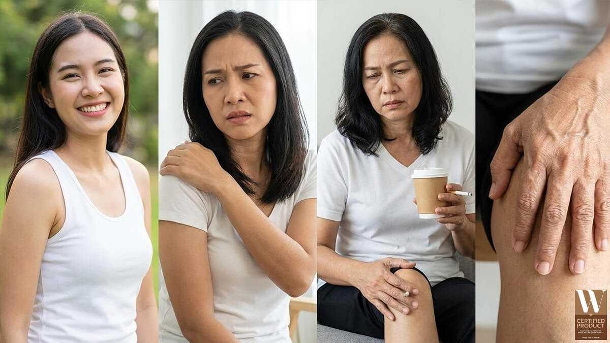 การเสื่อมของคอลลาเจนในผิวเมื่ออายุเพิ่มขึ้นและโครงสร้างผิวที่เปลี่ยนแปลง
