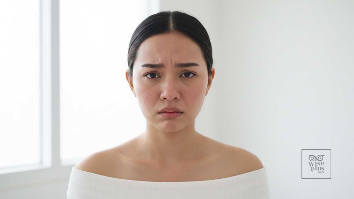 อาการผิวแห้งกร้านที่เห็นได้ชัดบนผิวหน้า