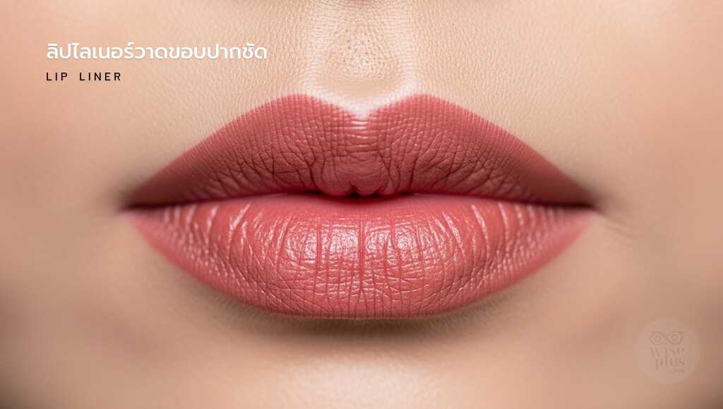 ลิปไลเนอร์วาดขอบปากชัดบนริมฝี