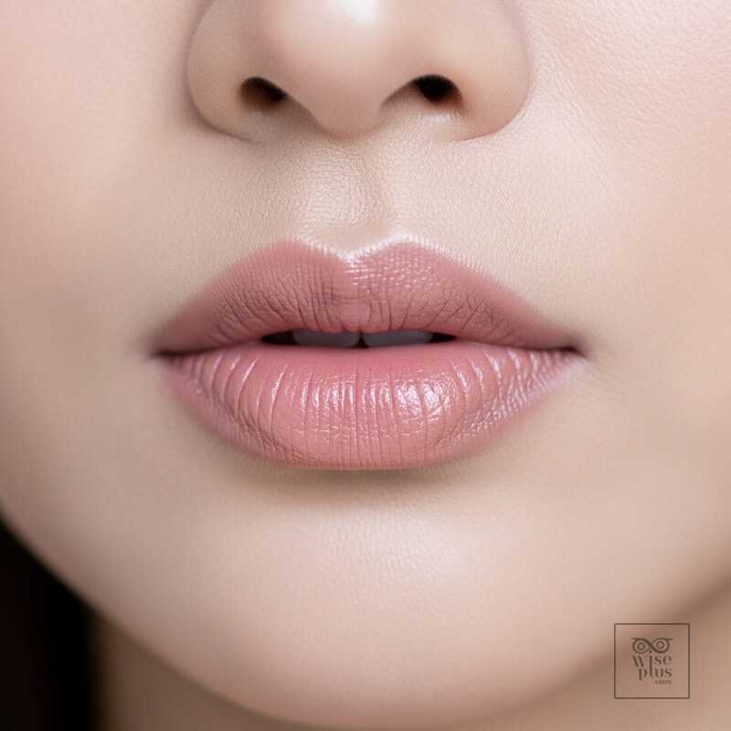 ริมฝีปากผู้หญิงไทยทาลิปสติกสีนู้ด MLBB