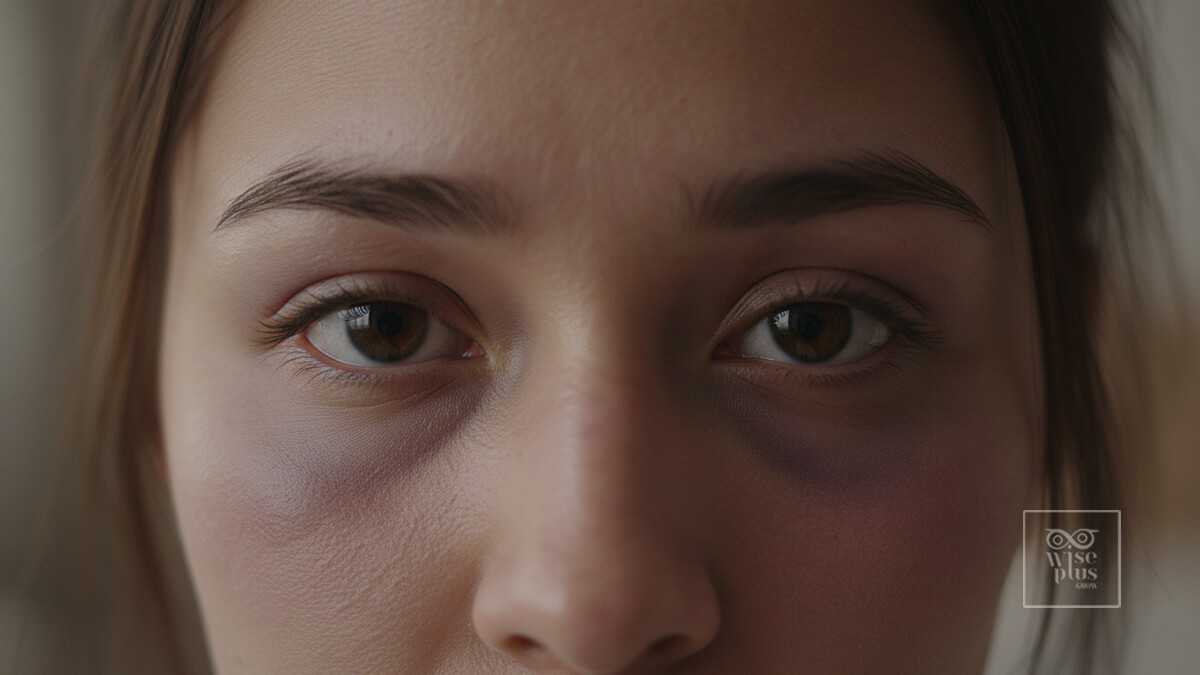 ลักษณะใต้ตาคล้ำและผิวรอบดวงตาบาง