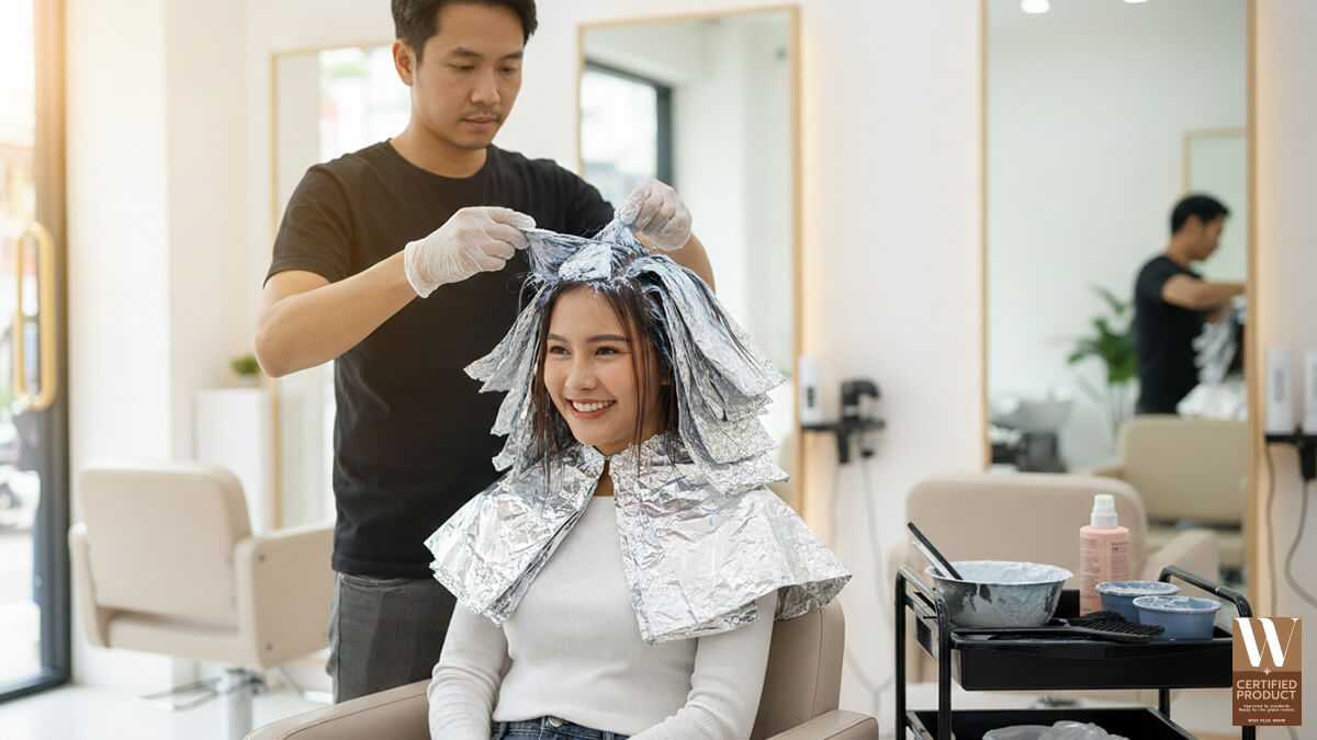 ขั้นตอนการดูแลผมระหว่างการฟอกสี