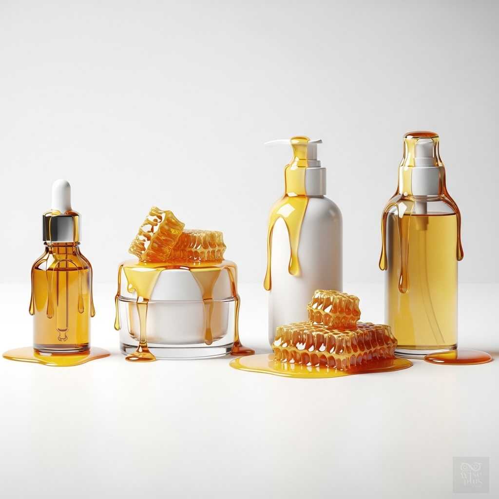 ขวดสกินแคร์สารสกัดน้ำผึ้ง 4 แบบ