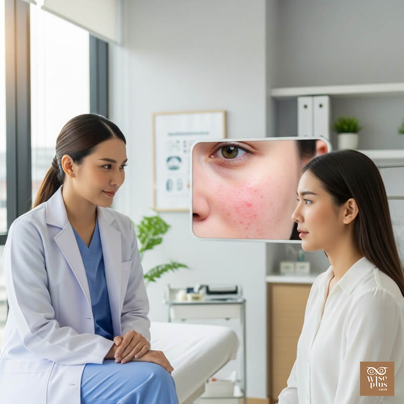 ปรึกษาแพทย์ผิวหนังเมื่อสิวอักเสบรุนแรงหรือรักษาไม่ดีขึ้น