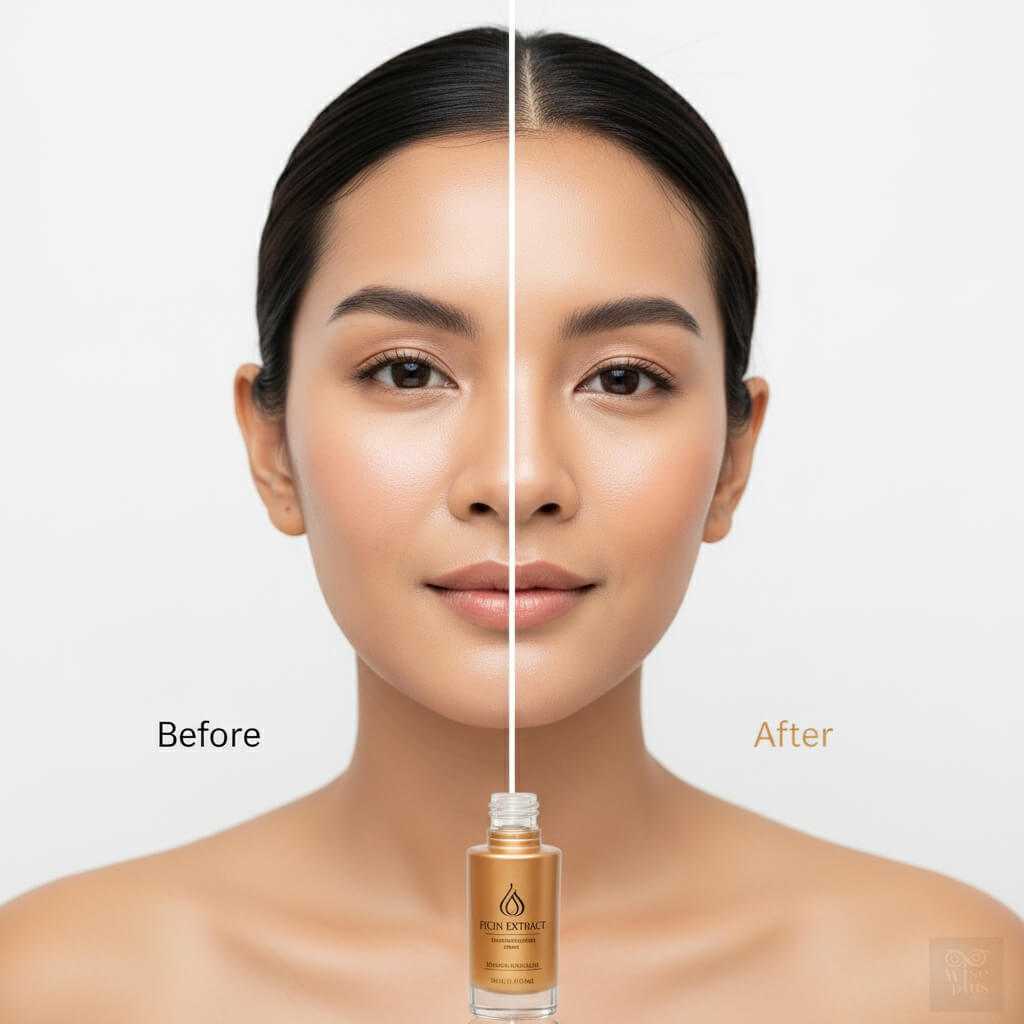 ผิวสาวไทยก่อนและหลังใช้สารสกัดลูกฟิก