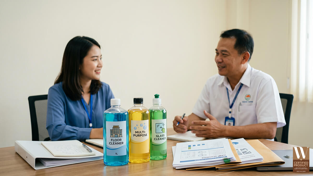 โรงงานผลิตน้ำยาทำความสะอาดโรงแรม GMP