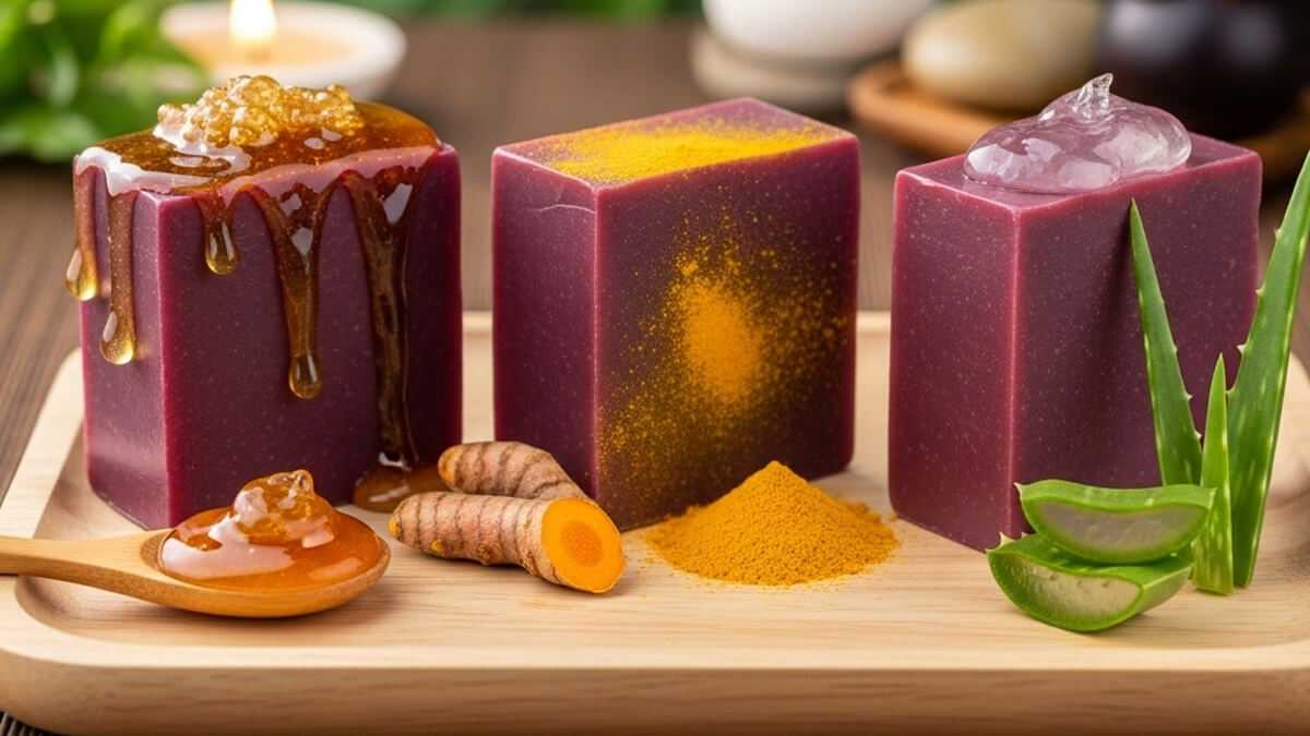 สูตรสบู่เปลือกมังคุดผสมน้ำผึ้ง ขมิ้น และว่านหางจระเข้