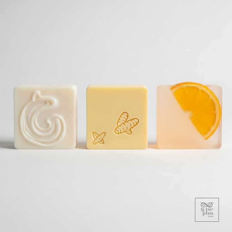 สูตรสบู่คอลลาเจนยอดนิยม เช่น วิตามินซี ขมิ้น น้ำนม