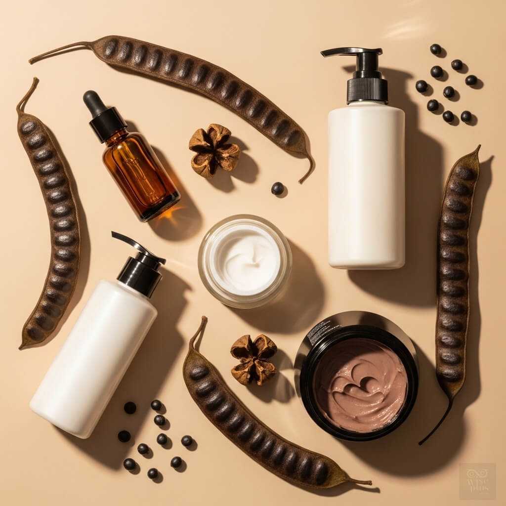 ผลิตภัณฑ์สกินแคร์และแฮร์แคร์ที่มีสารสกัดเมล็ดมะขามแขก