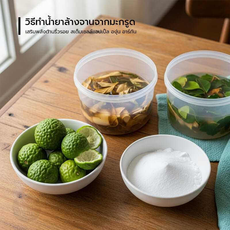 น้ำยาล้างจานจากมะกรูดแบบทำเอง พร้อมส่วนผสมธรรมชาติ