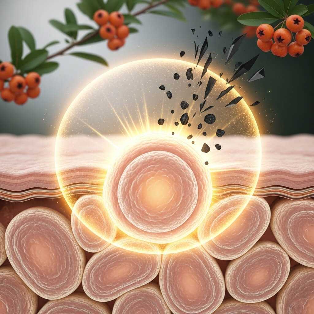 กลไกการต้านอนุมูลอิสระของสารสกัด Pyracantha