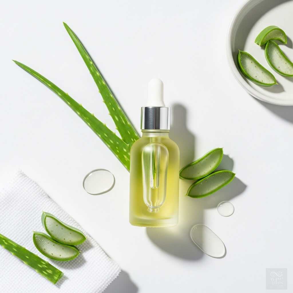 ตัวอย่างผลิตภัณฑ์ที่ใช้น้ำมันจากว่านหางจระเข้ในสูตรสกินแคร์