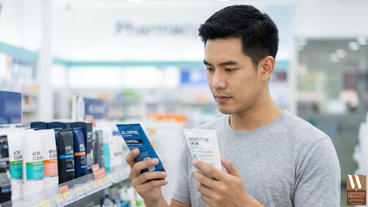 วิธีเลือกโฟมล้างหน้าผู้ชายให้เหมาะกับสภาพผิวและปัญหาผิวหน้า