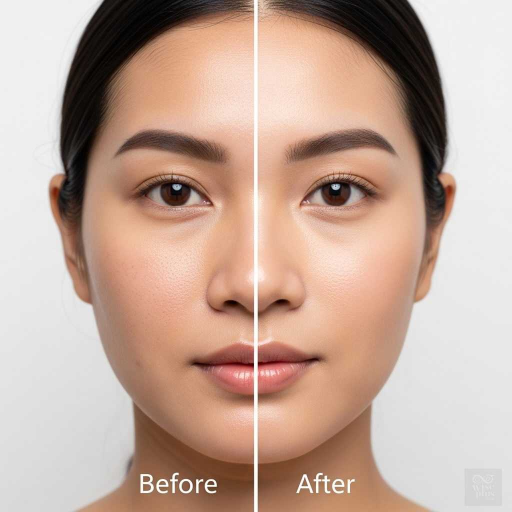 ผลลัพธ์ก่อนและหลังใช้ Lift-Now ยกกระชับผิวและเรียบเนียน