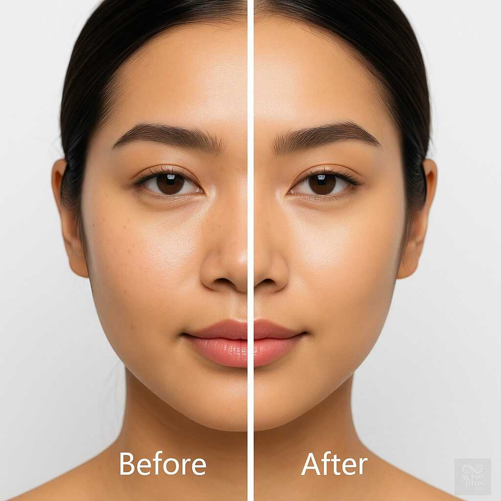 ผลลัพธ์ก่อนและหลังใช้เซรั่มแพลงก์ตอนทะเลบนผิวสาวไทย