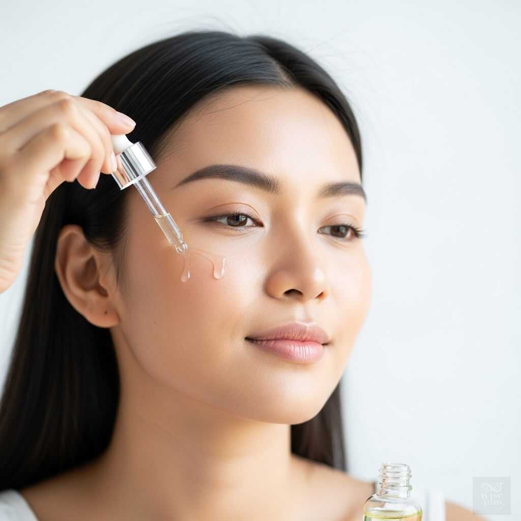 ผู้ใช้ทดลองผลิตภัณฑ์น้ำมันมะรุมเพื่อผิวเนียนใส