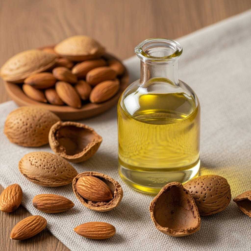 วัตถุดิบธรรมชาติจากอัลมอนด์หวานสำหรับสกัดน้ำมันบำรุงผิว