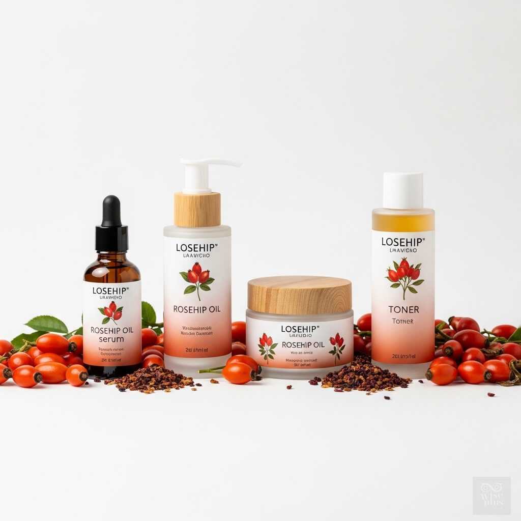 แพ็กเกจสกินแคร์ OEM คอนเซปต์ Rosehip Oil