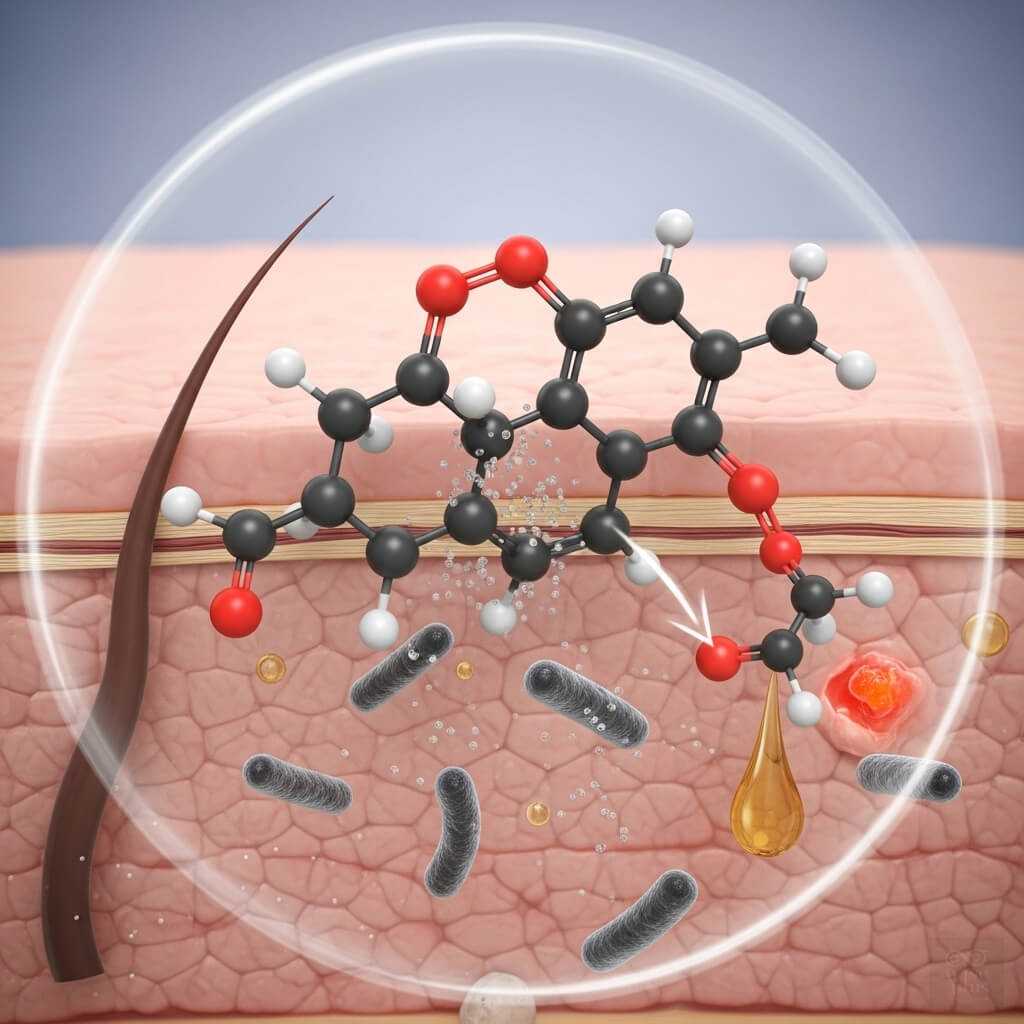 กลไกการทำงานของ Succinic Acid ในการลดสิวและคุมมัน