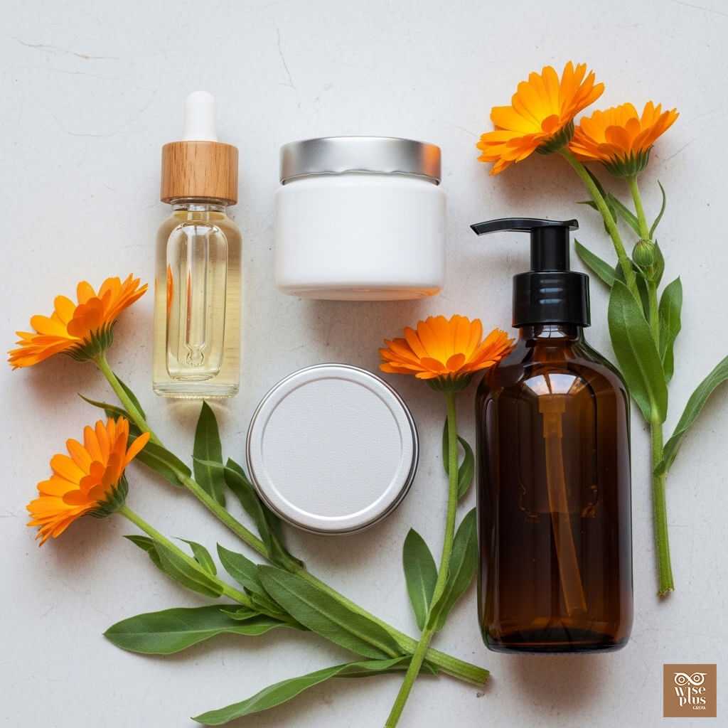 ผลิตภัณฑ์เซรั่ม ครีม บาล์มจากสารสกัดดอกดาวเรือง