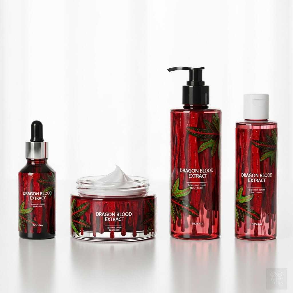 ขวดสกินแคร์จากสารสกัดต้นเลือดมังกร