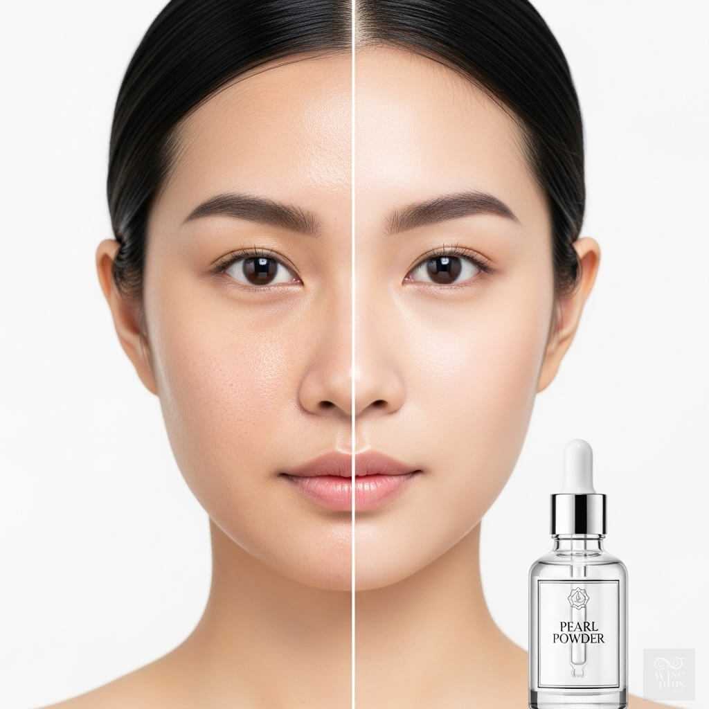 ผิวสาวไทยก่อนและหลังใช้สารสกัดผงไข่มุก