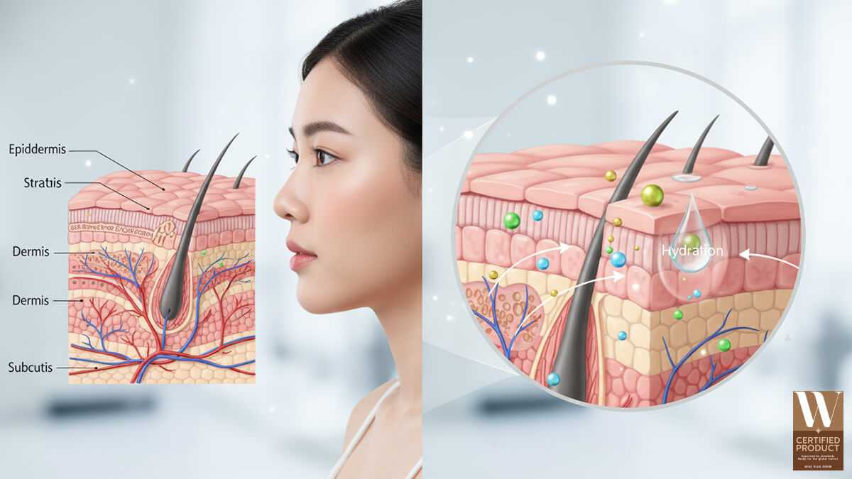 โครงสร้างผิวและกลไกการทำงานของสกินแคร์บนผิวหน้า