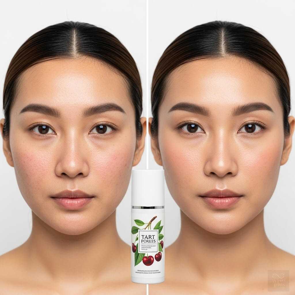 ผิวสาวไทยก่อนและหลังใช้สารสกัดเชอร์รี่ทาร์ต