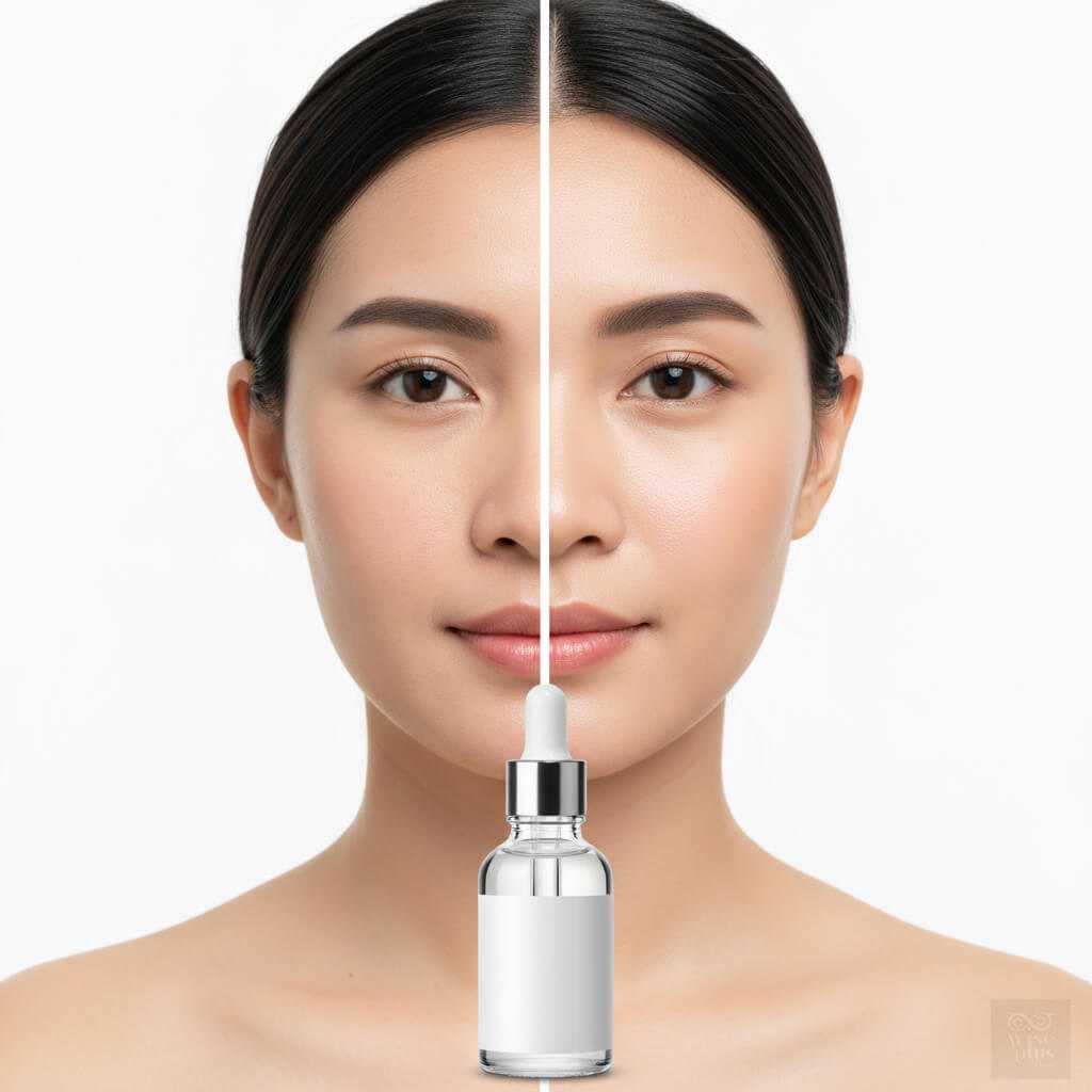 ผิวสาวไทยก่อนและหลังใช้สารสกัดดอกชบา