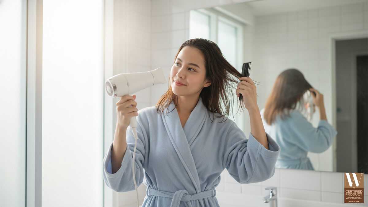 วิธีลดผลกระทบจากการใช้ไดร์เป่าผมต่อเส้นผมและความแห้งเสีย