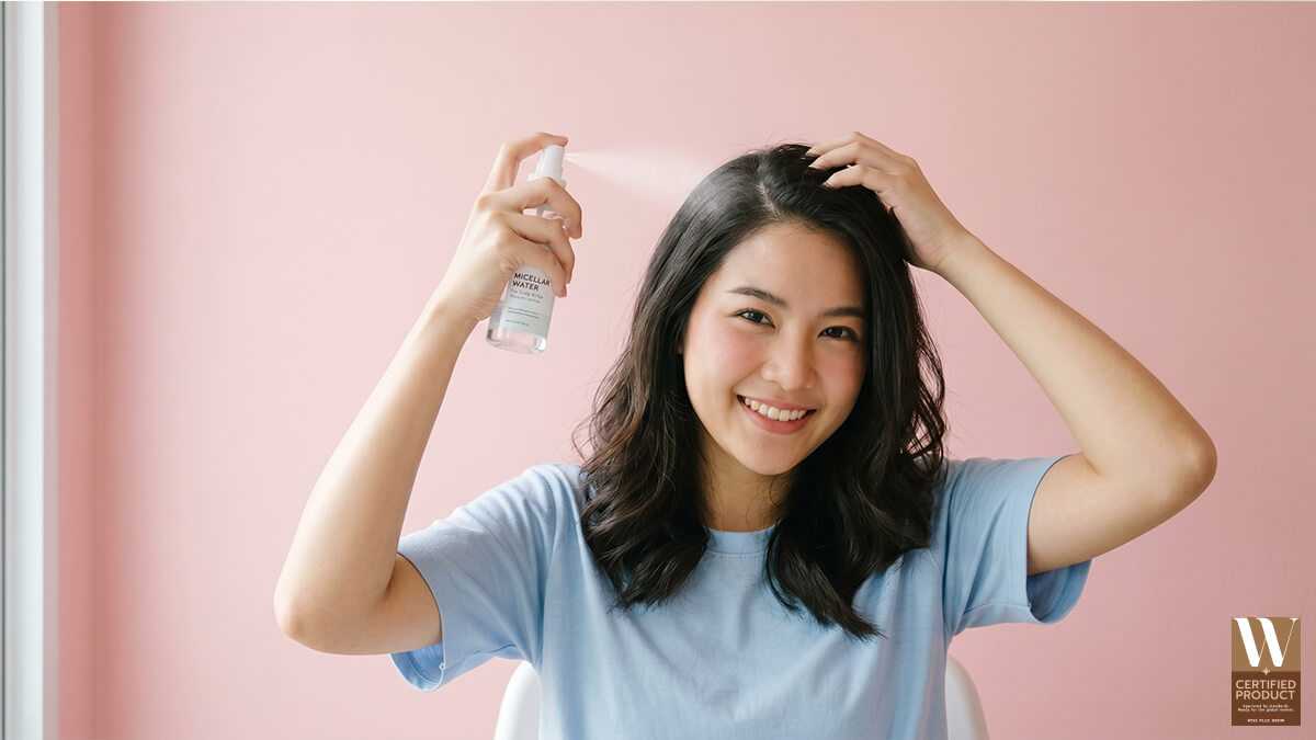 ไมเซลล่าวอเตอร์ช่วยทำความสะอาดเส้นผม