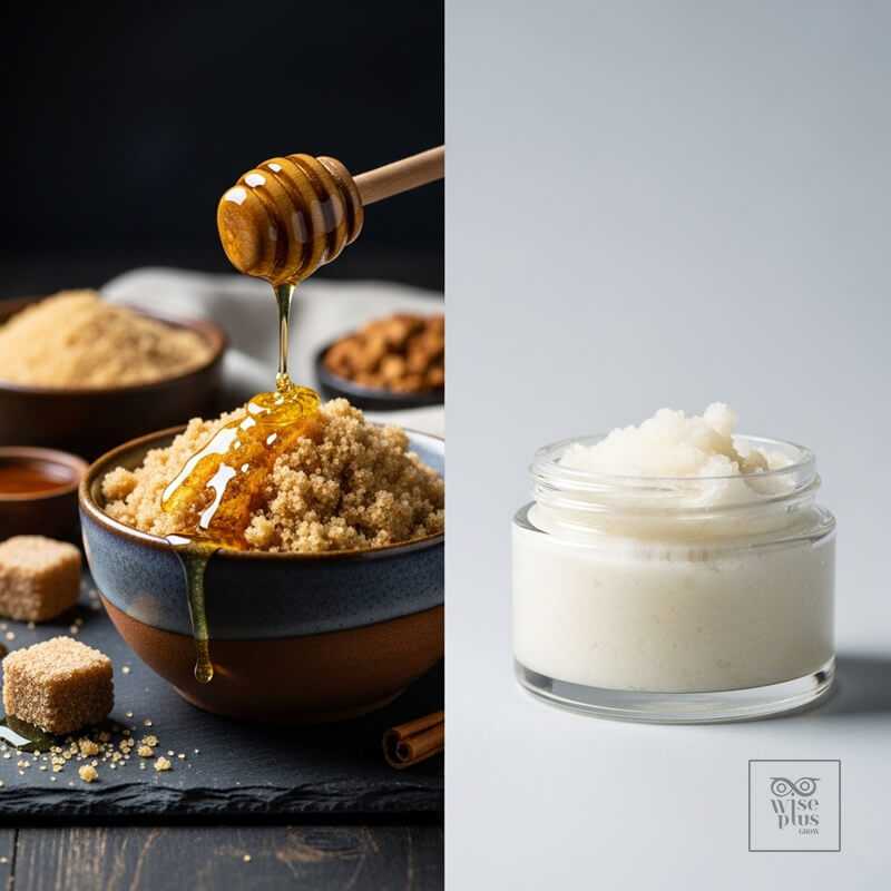 เปรียบเทียบสครับน้ำตาลแบบทำเองกับแบบสำเร็จรูป