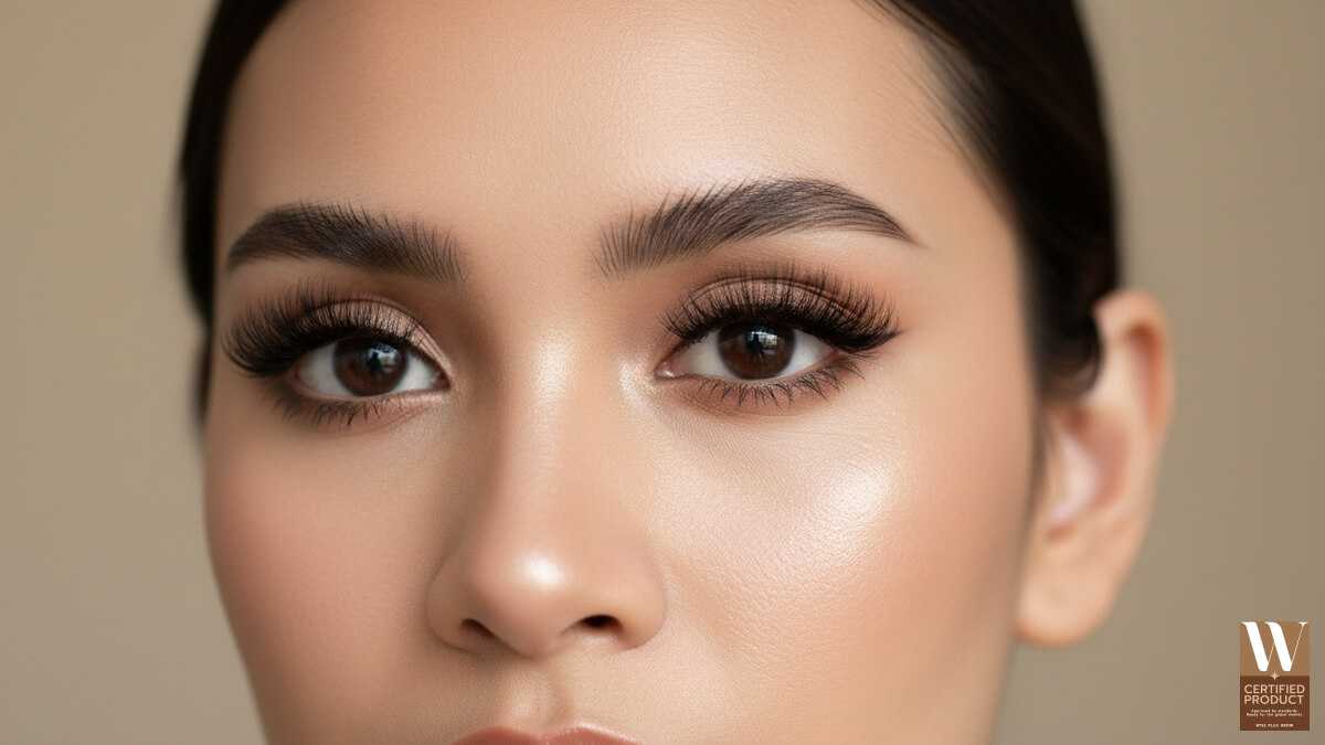 ขนตาสวยงอนยาว