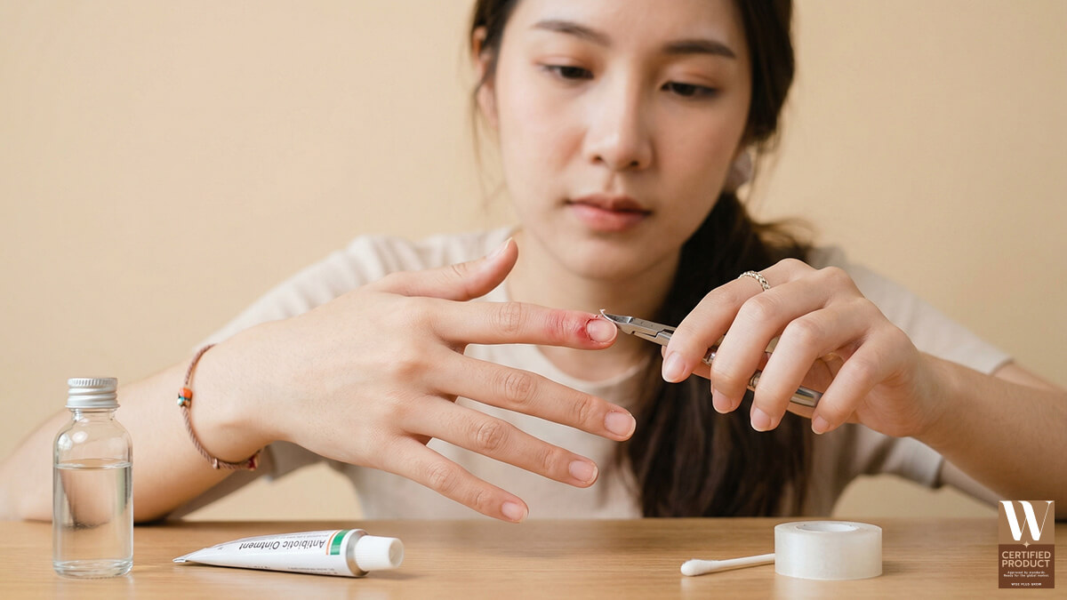 ขั้นตอนดูแลจมูกเล็บฉีกแบบเป็นลำดับ