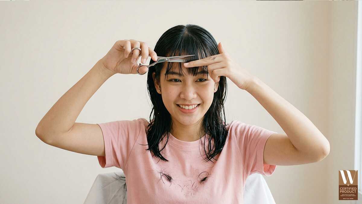 ขั้นตอนการตัดผมหน้าม้าแบบง่าย