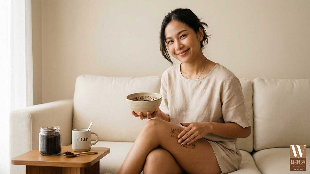 กาแฟช่วยดูแลผิวที่มีเซลลูไลท์ให้ดูเรียบเนียนขึ้น
