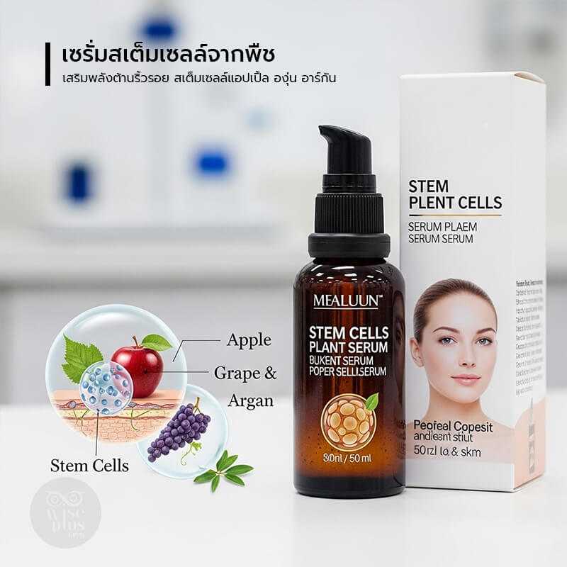 เซรั่มสเต็มเซลล์ OEM จากแอปเปิ้ล องุ่น อาร์กัน ช่วยลดริ้วรอยและคืนความอ่อนเยาว์