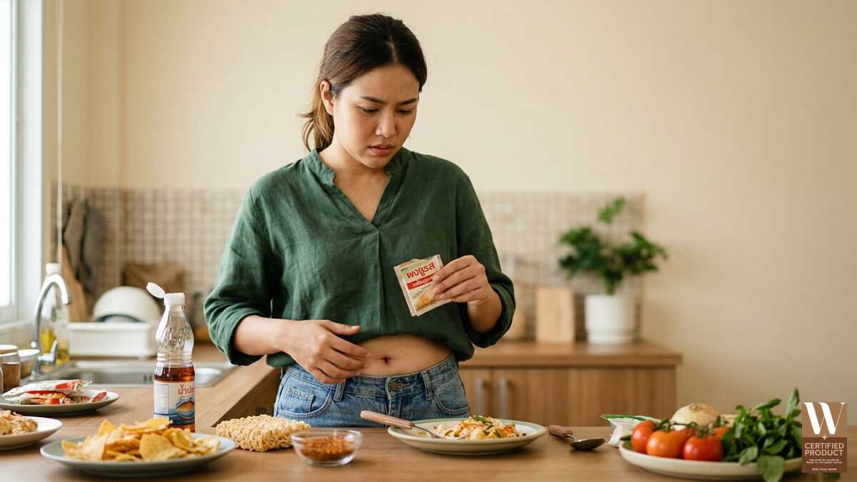 อาหารเค็มทำให้บวมน้ำ หุ่นดูพัง และน้ำหนักขึ้นง่าย