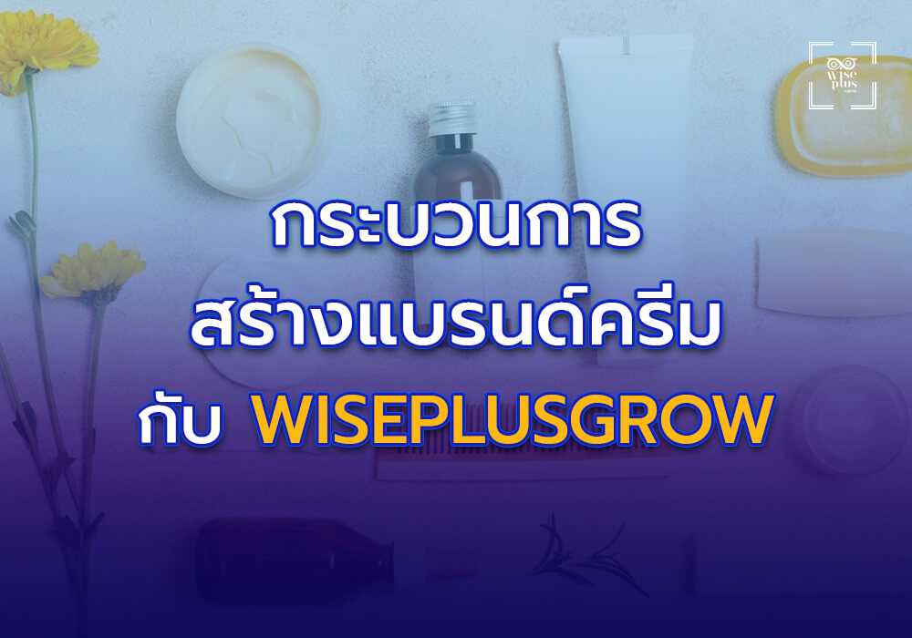 กระบวนการสร้างแบรนด์ครีมกับ Wiseplusgrow