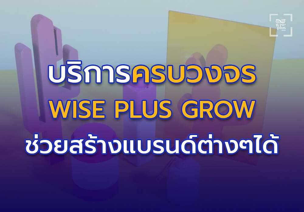 บริการครบวงจรจาก Wise Plus Grow เพื่อช่วย สร้างแบรนด์ต่างๆ