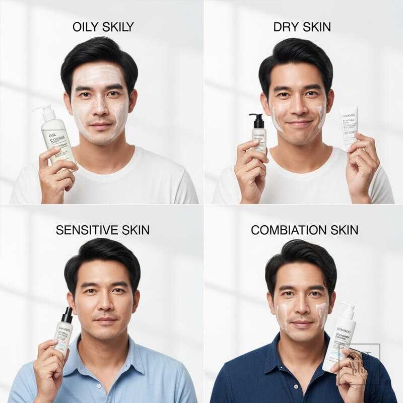 วิธีเลือกสกินแคร์ตามสภาพผิวผู้ชาย