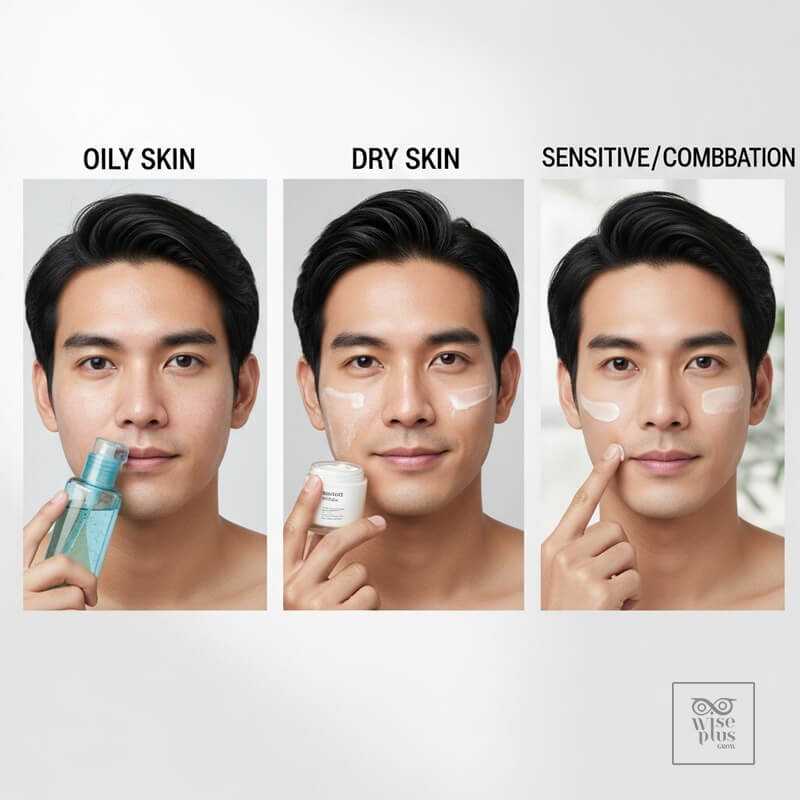 ผู้ชายเลือกผลิตภัณฑ์ให้เหมาะกับสภาพผิวแต่ละแบบ