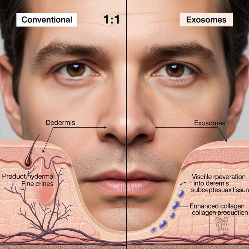 เปรียบเทียบผลลัพธ์ของ Exosomes กับสกินแคร์ทั่วไป