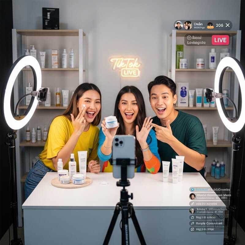 Creator ไลฟ์ขายสกินแคร์ผ่าน TikTok อย่างเป็นธรรมชาติ