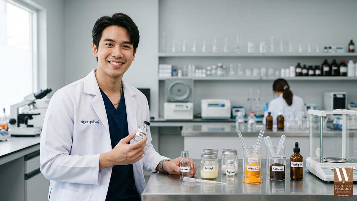 ส่วนผสมในครีมบำรุงรอบดวงตาสำหรับผู้ชาย