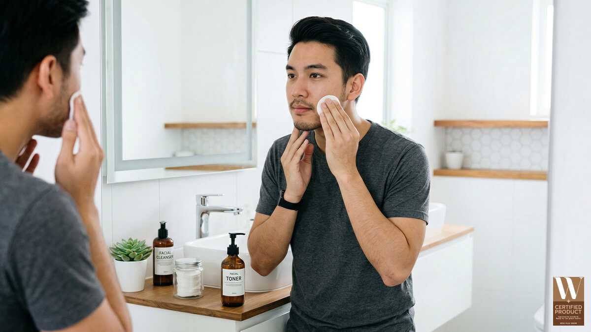 วิธีใช้โทนเนอร์สำหรับผู้ชายอย่างถูกต้อง