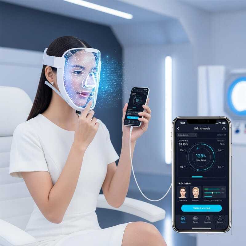 อุปกรณ์ดูแลผิว IoT เชื่อมต่อแอปพลิเคชัน