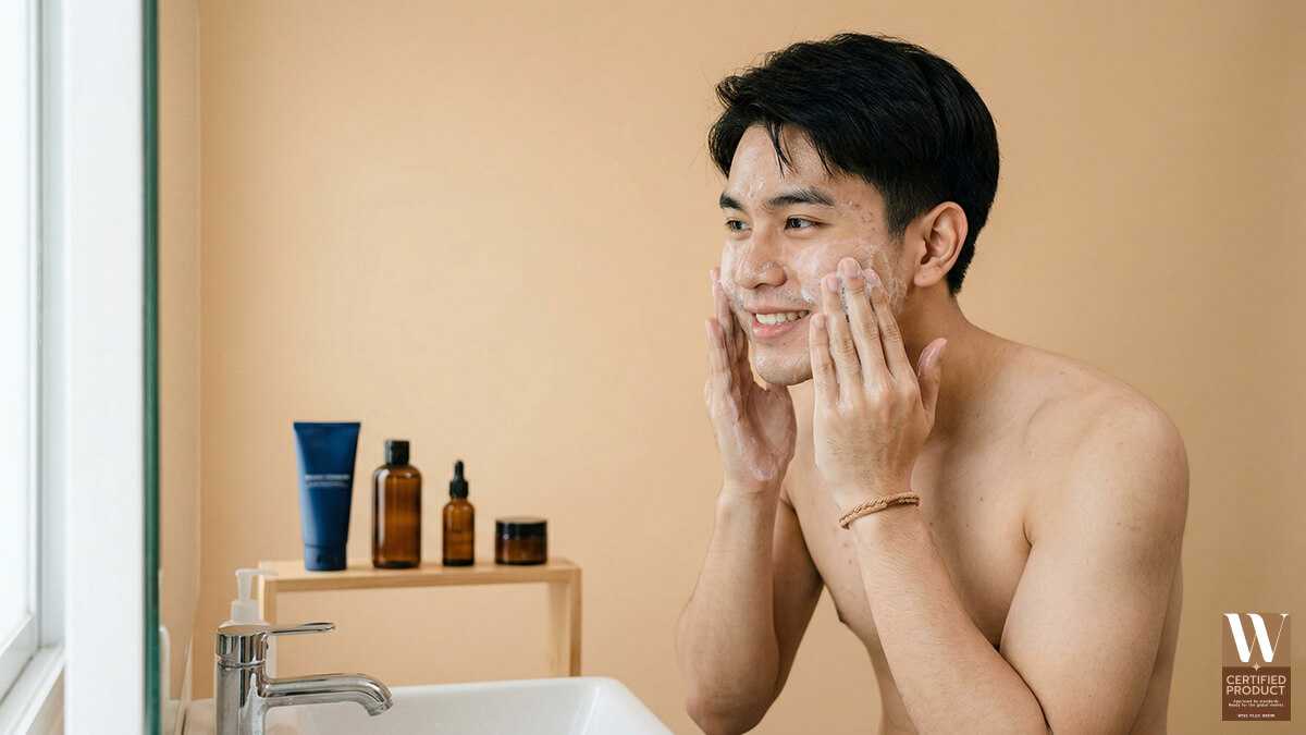 ขั้นตอนดูแลผิวลดสิวสำหรับผู้ชายแบบง่ายๆ