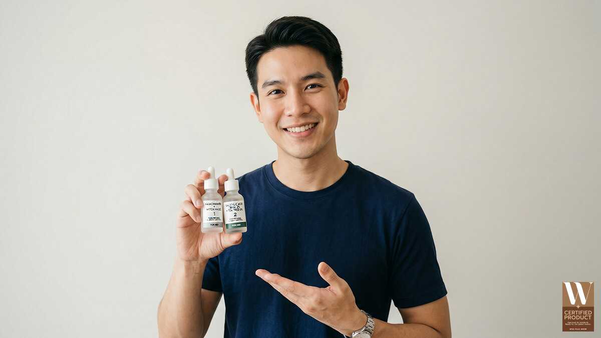 สารสำคัญลดรูขุมขนสำหรับผู้ชาย