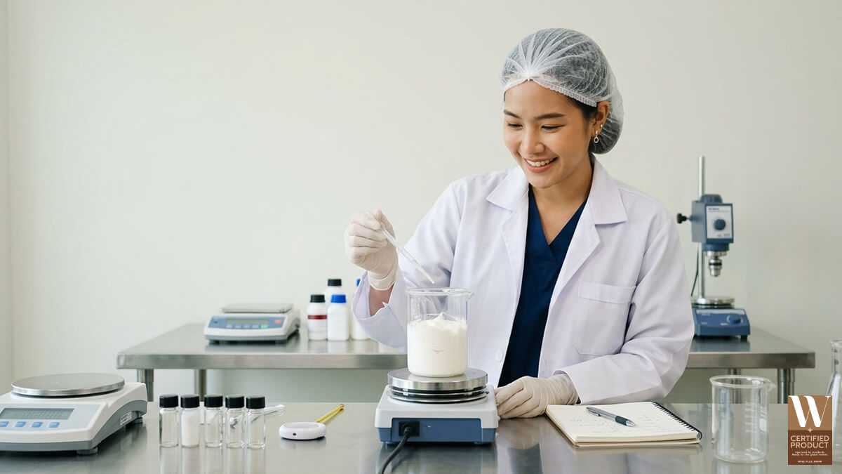 ขั้นตอนการพัฒนาสูตรเครื่องสำอาง OEM